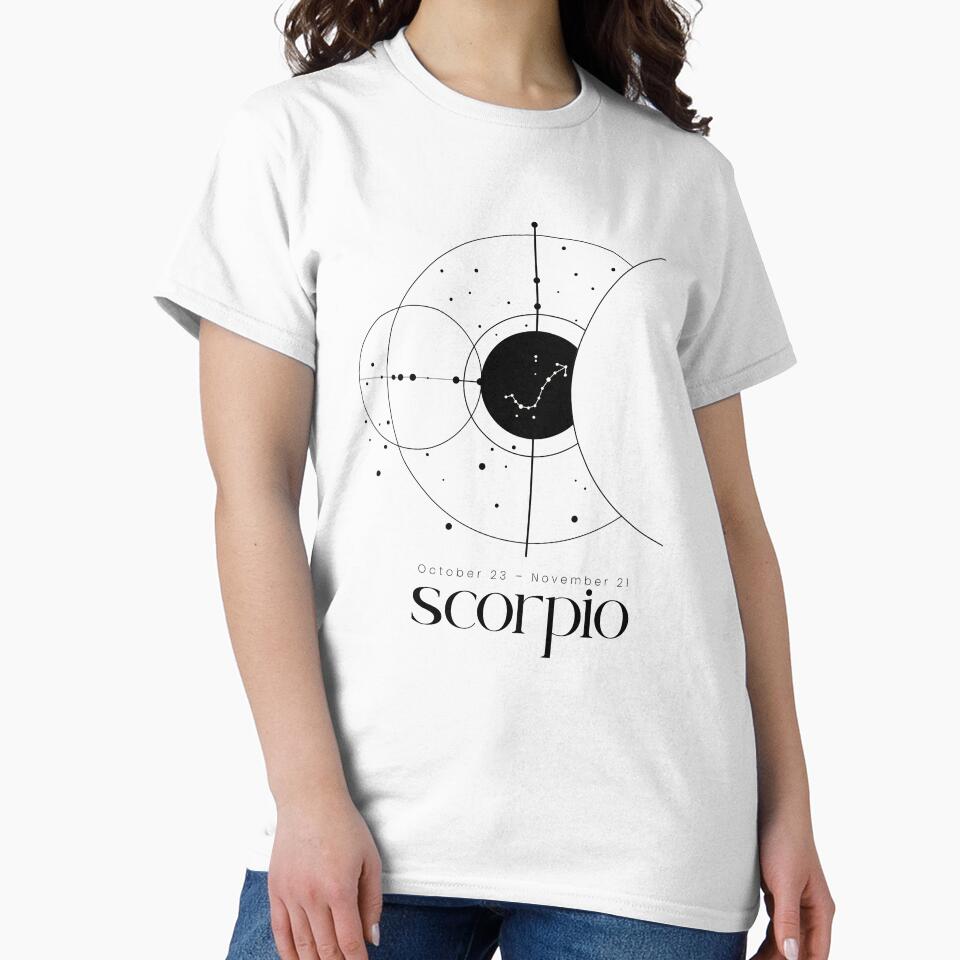 Minimalist Scorpio Zodiac Sign Constellation Astrology Aesthetic Simple by VermintStudio