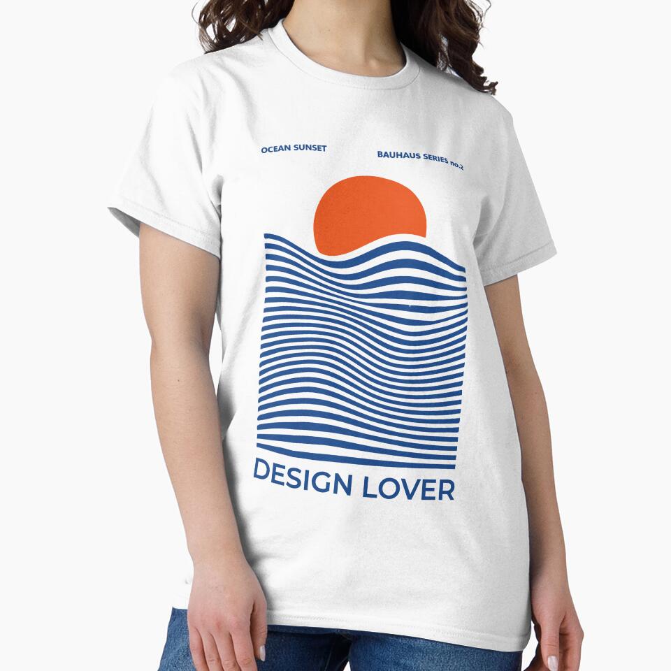 OCEAN SUNSET - BAUHAUS SERIES by AuraWoodDesign T-Shirts, Hoodie, Sweatshirt | BlankRebels.com (Image 2)