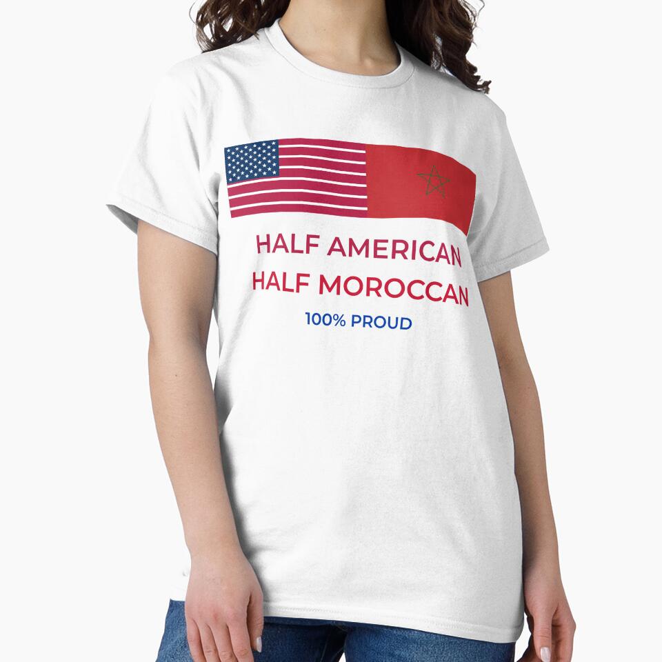 half american half moroccan 100% proud dual heritage by GlobalPrintArt