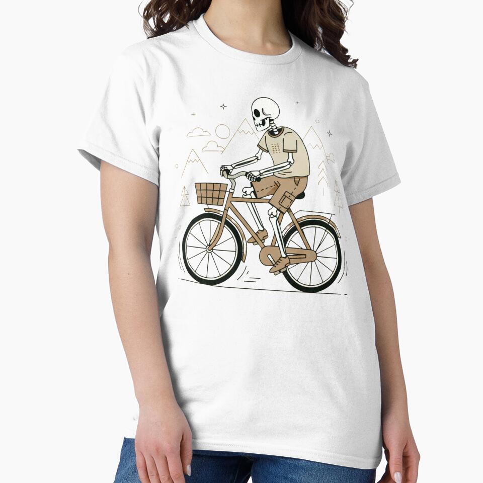 BIKER | Minimalist Skeleton Streetwear Art by DEADLINE. T-Shirts, Hoodie, Sweatshirt | BlankRebels.com (Image 2)