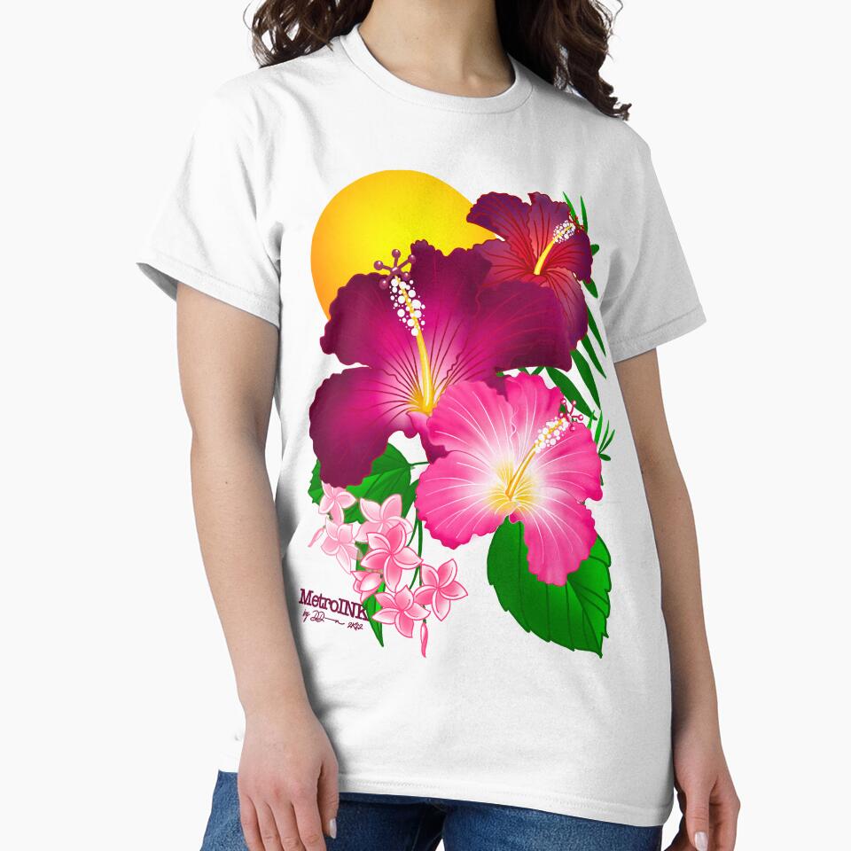 Hibiscus Paradise by MetroInk T-Shirts, Hoodie, Sweatshirt | BlankRebels.com (Image 2)