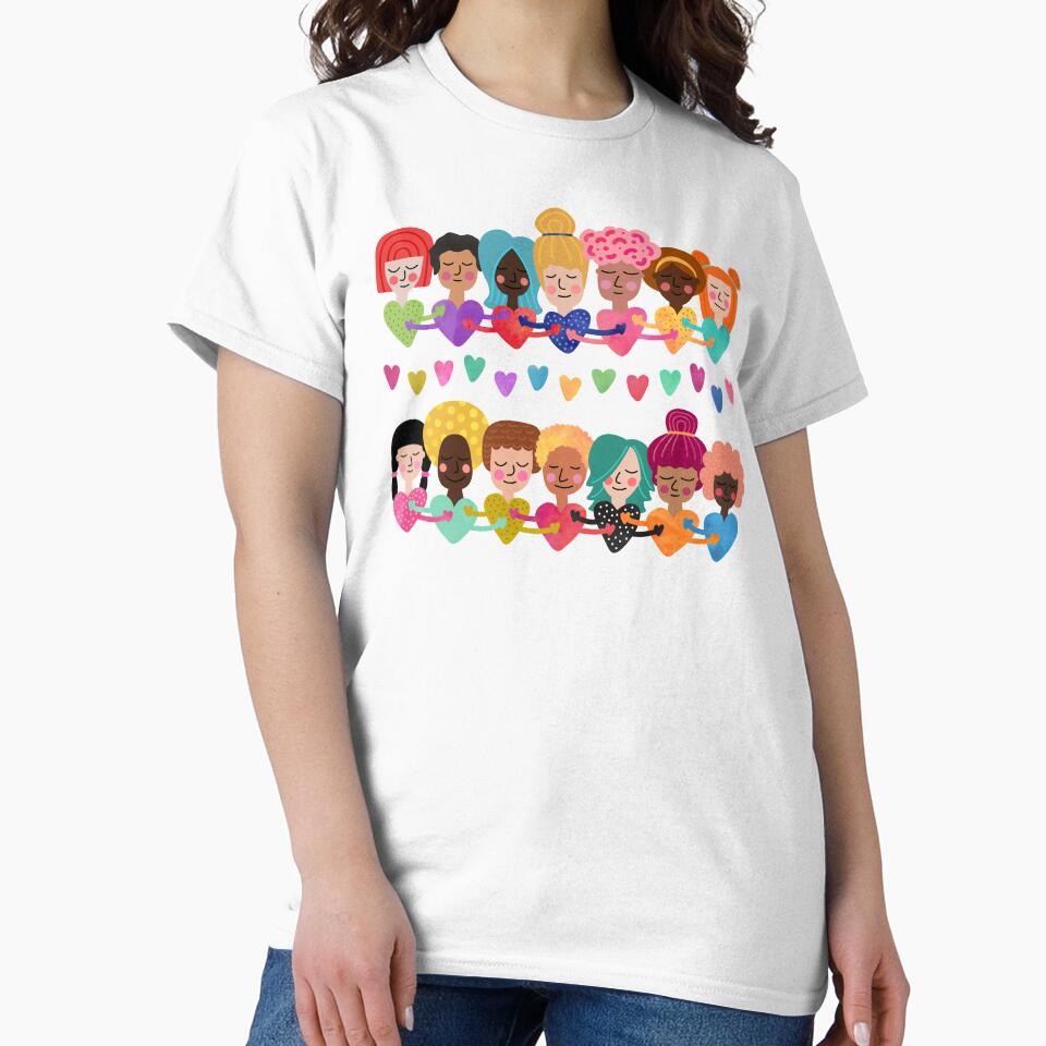 Sisterhood Garlands - Light Background by Elisabeth Fredriksson T-Shirts, Hoodie, Sweatshirt | BlankRebels.com (Image 2)