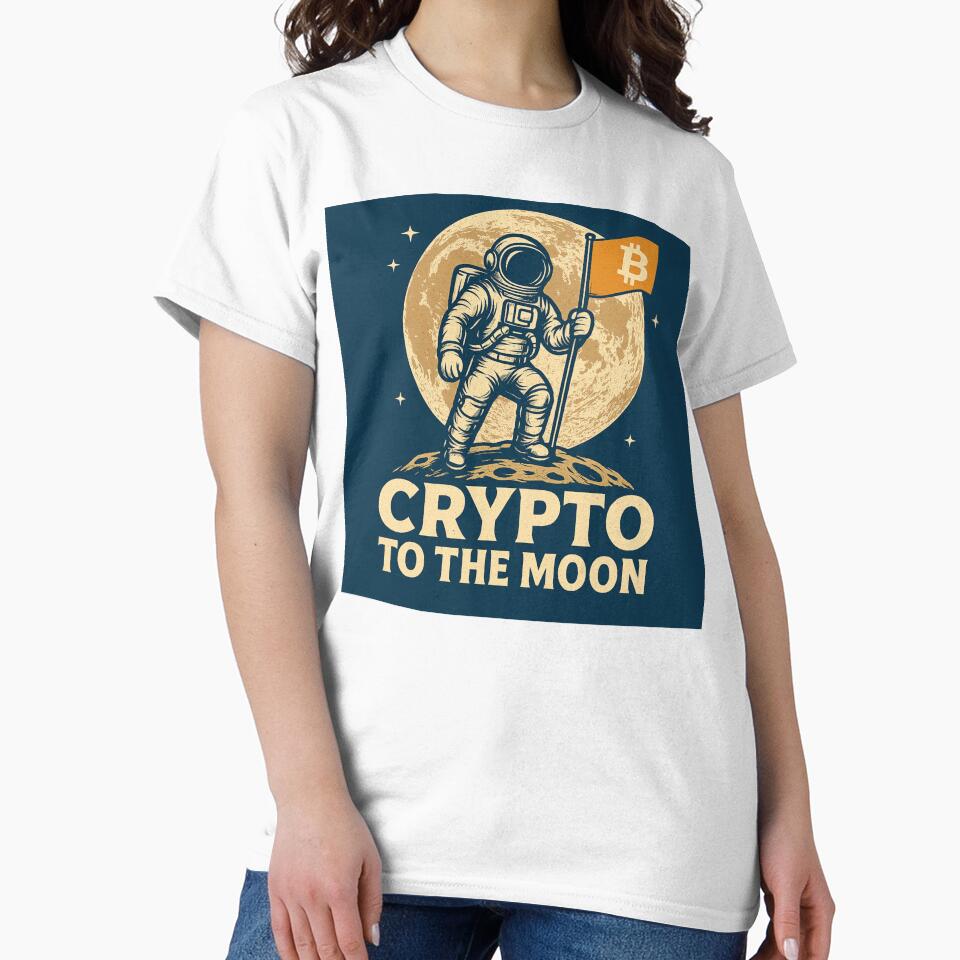 crypto to the moon, bitcoin rocket, pixel art, crypto meme, retro crypto, 8-bit design, moon mission, crypto dream, rocket ship, nft humor by Crypto_Store