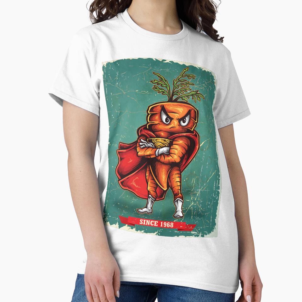 Superhero Angry Carrot Foodie Trading Card by ProjectX23 T-Shirts, Hoodie, Sweatshirt | BlankRebels.com (Image 2)