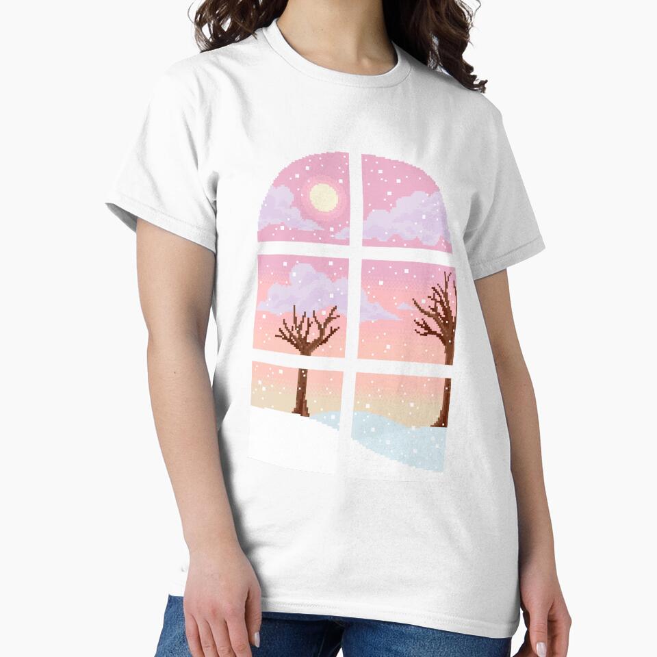 Snowy Window View by MetallicWings15 T-Shirts, Hoodie, Sweatshirt | BlankRebels.com (Image 2)