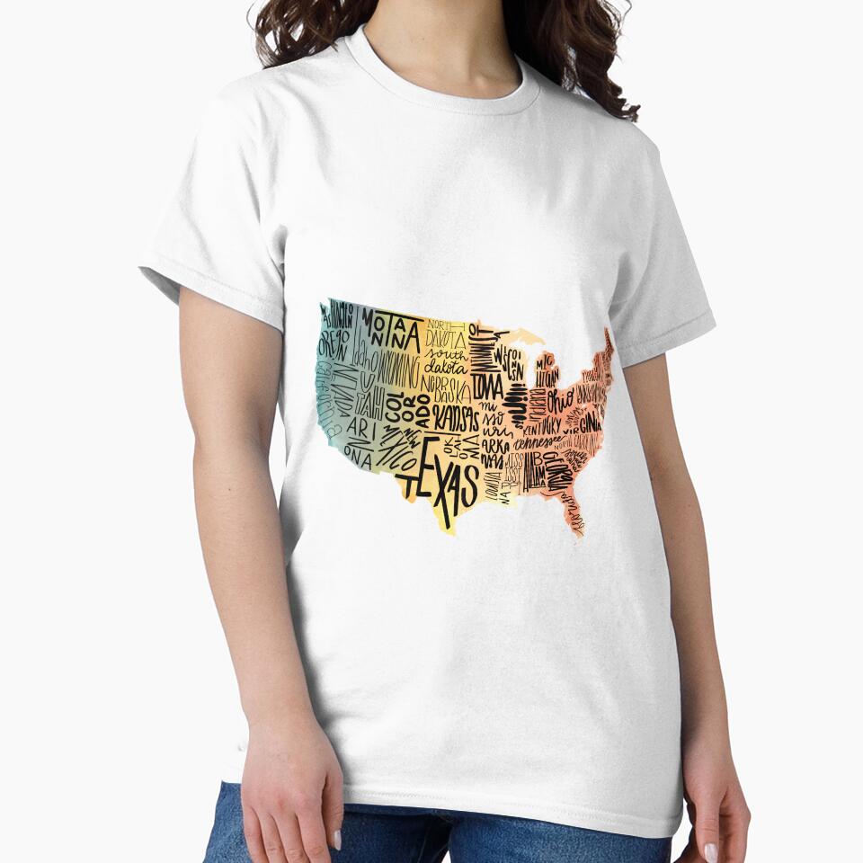 Rainbow Lettered USA by Egodcounseling T-Shirts, Hoodie, Sweatshirt | BlankRebels.com (Image 2)