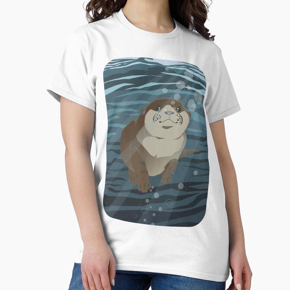 Otter Swimming Underwater by LeCouleur T-Shirts, Hoodie, Sweatshirt | BlankRebels.com (Image 2)