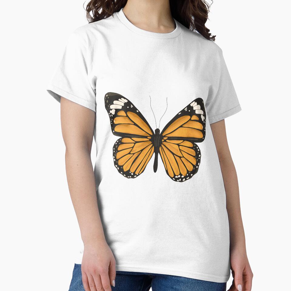 Orange Monarch Butterfly Illustration by ivyandstone T-Shirts, Hoodie, Sweatshirt | BlankRebels.com (Image 2)