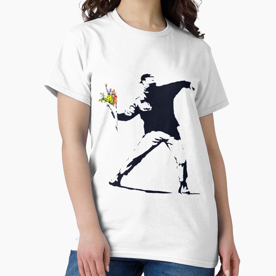Banksy Flower Throw by Yseey