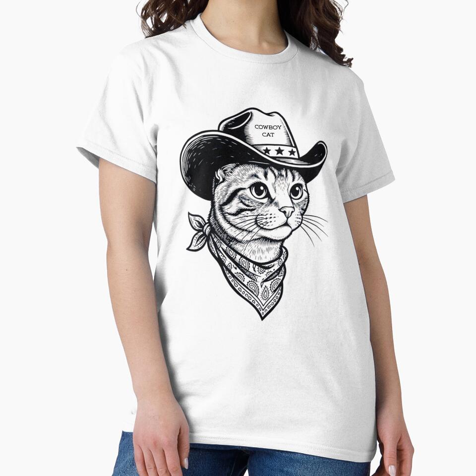 Cowboy Cat – Western Bandana Kitty by Kavya Art T-Shirts, Hoodie, Sweatshirt | BlankRebels.com (Image 2)