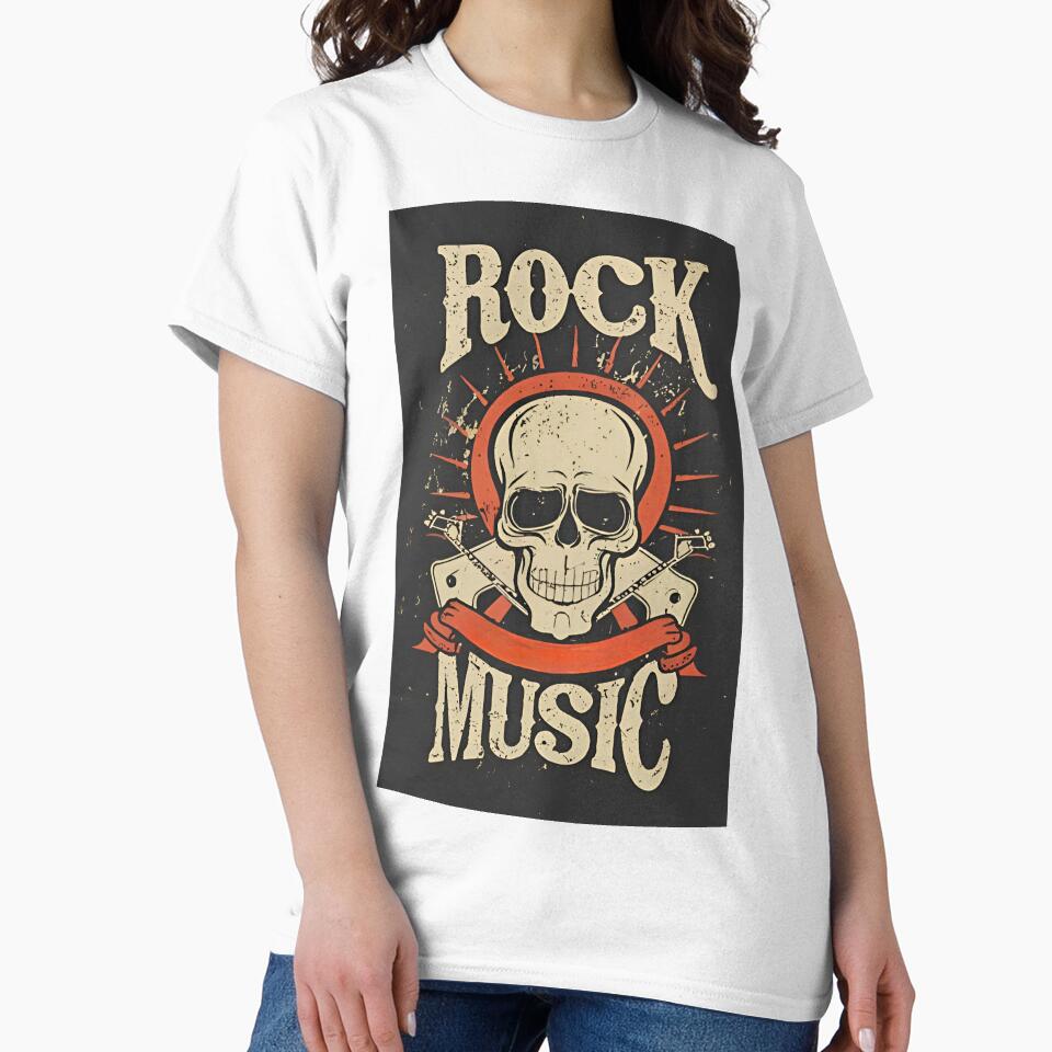 Skull Rock Music | Gothic Heavy Metal Skull T-shirt & Hoodie by TTCCAI Sweatshirt | BlankRebels.com (Image 2)
