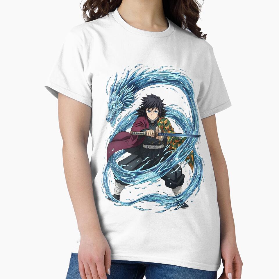 Giyu Tomioka Water Dragon Anime Art Design by Innova_Creations