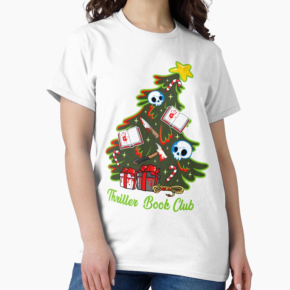 Thriller Bookish Christmas Tree by Markysha T-Shirts, Hoodie, Sweatshirt | BlankRebels.com (Image 2)