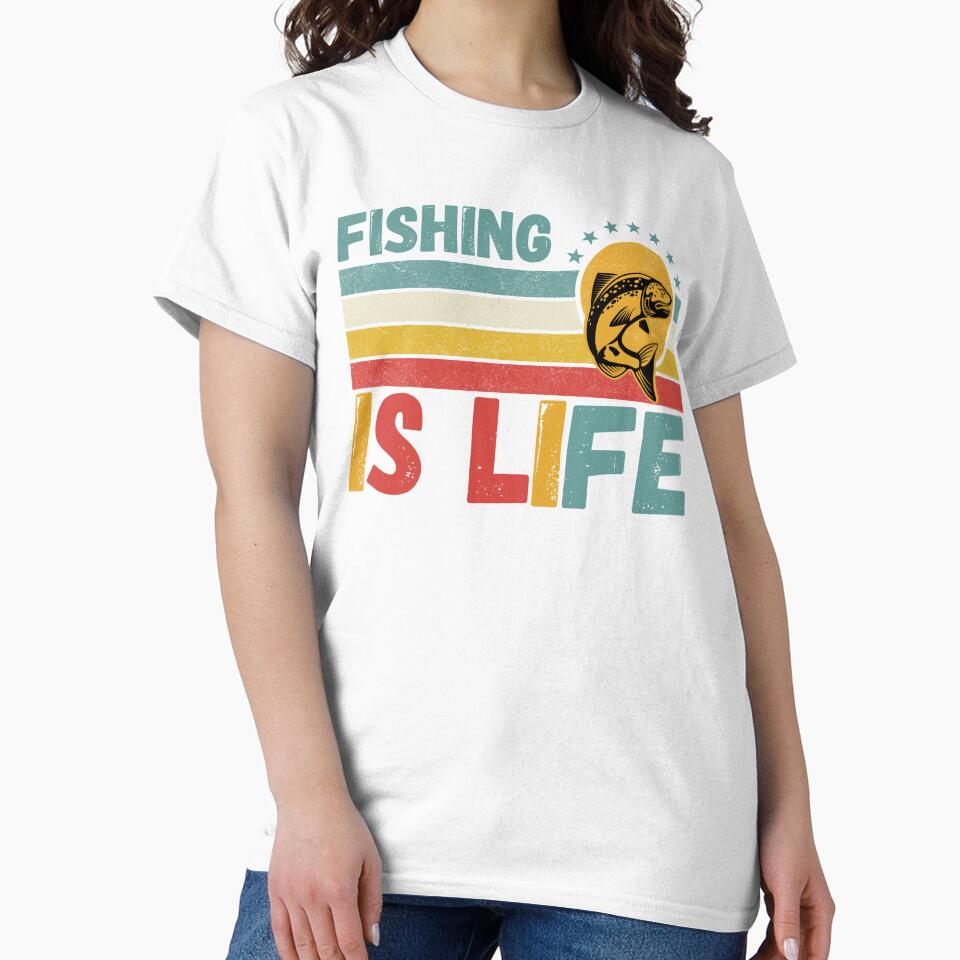 Fishing Is Life Fishing Lover Vintage by Nicet-shirt1