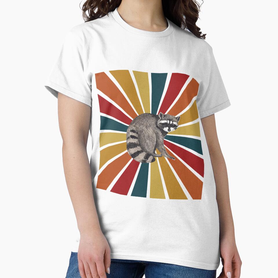 Raccoon Sunburst Design, Super Raccoon Design by uhnotsocool T-Shirts, Hoodie, Sweatshirt | BlankRebels.com (Image 2)