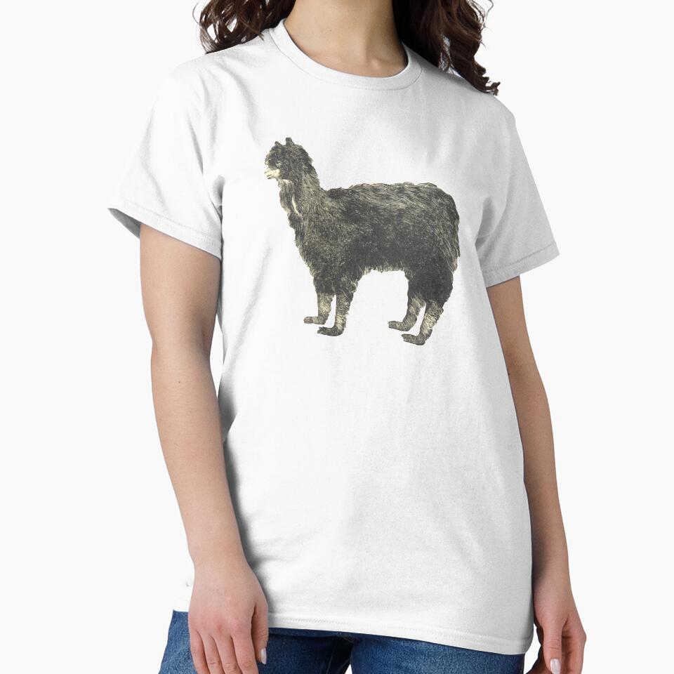 Vintage Alpaca Illustration by bookishneighbor T-Shirts, Hoodie, Sweatshirt | BlankRebels.com (Image 2)