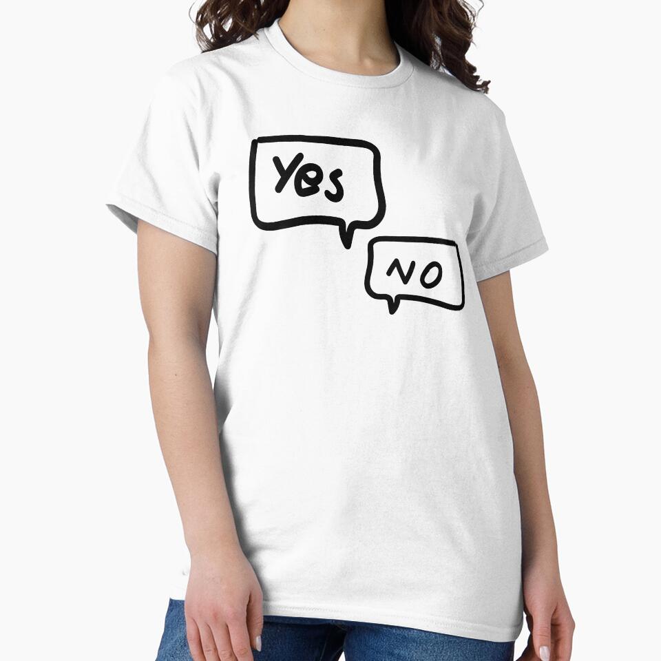 Yes and No Doodle style text by PabloArt T-Shirts, Hoodie, Sweatshirt | BlankRebels.com (Image 2)