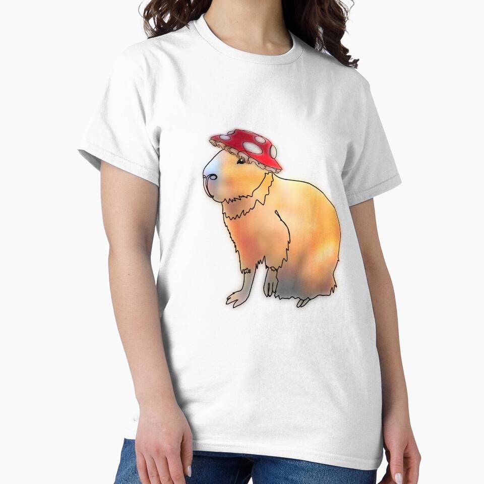 Capybara Wearing a Mushroom Hat – animalzinhats by Ashley’sAnimalz T-Shirts, Hoodie, Sweatshirt | BlankRebels.com (Image 2)