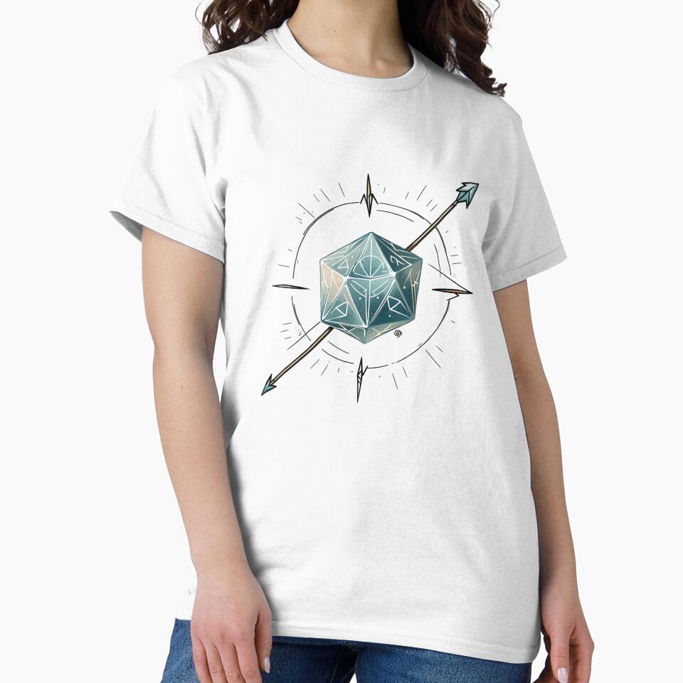 Critical Compass – D20 Arrow Design for Roleplaying Fans by NerdvanaDsg T-Shirts, Hoodie, Sweatshirt (Image 2)