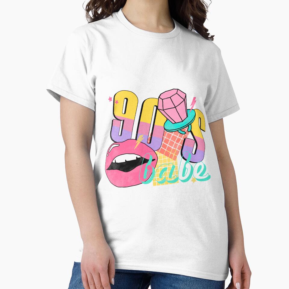 90s Babe retro theme by JayDesignLabs T-Shirts, Hoodie, Sweatshirt | BlankRebels.com (Image 2)