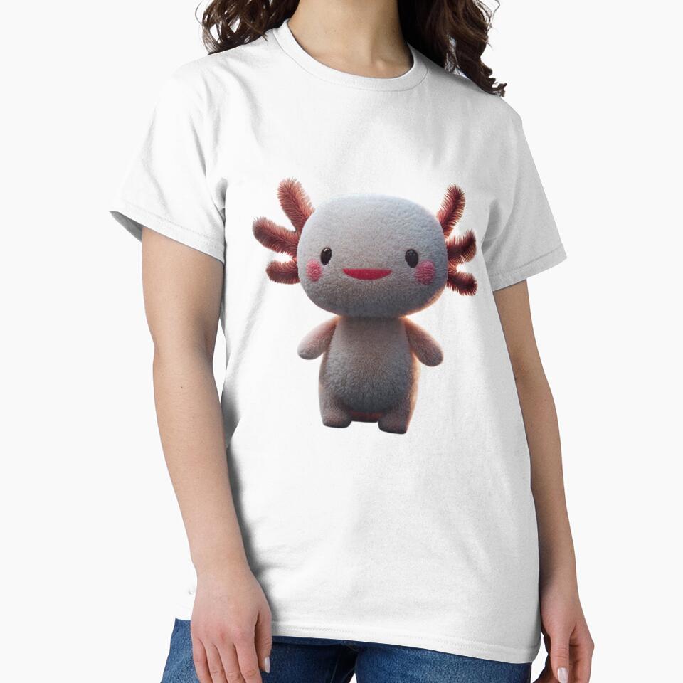 Charming Plush Axolotl – Cute Chibi Amphibian Artwork by MadeByACJ T-Shirts, Hoodie, Sweatshirt | BlankRebels.com (Image 2)