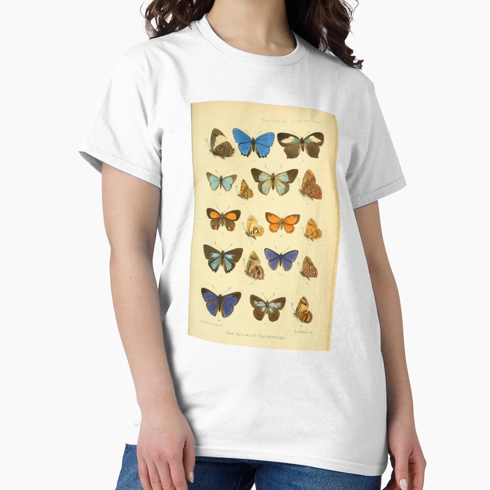 Butterflies Vintage Illustration by bookishneighbor T-Shirts, Hoodie, Sweatshirt | BlankRebels.com (Image 2)
