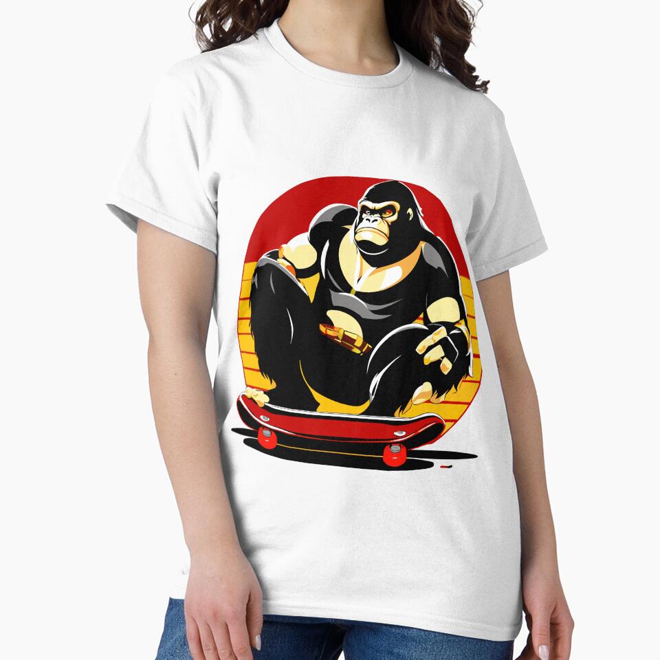 king kong on skateboard by DesingRuiz T-Shirts, Hoodie, Sweatshirt | BlankRebels.com (Image 2)