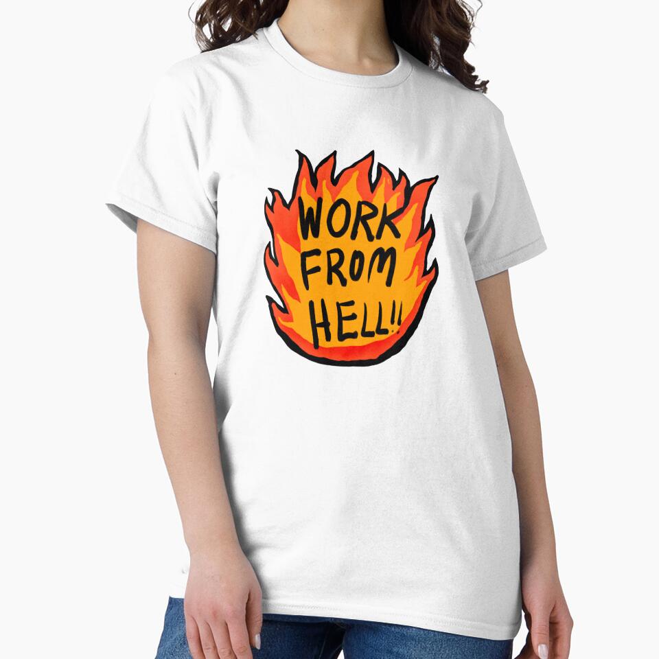 WFH - Work From Hell by LIVEPEACE T-Shirts, Hoodie, Sweatshirt | BlankRebels.com (Image 2)