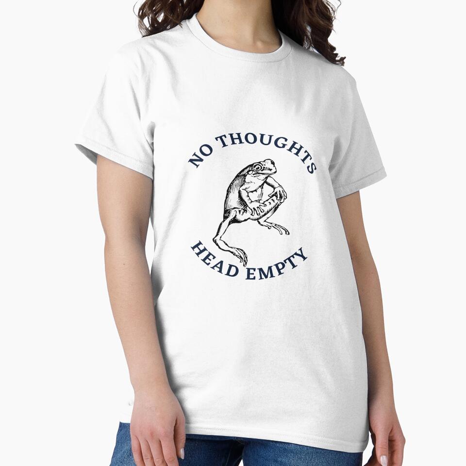 No Thoughts Head Empty Frog Funny Frog T-Shirts, Hoodie, Sweatshirt