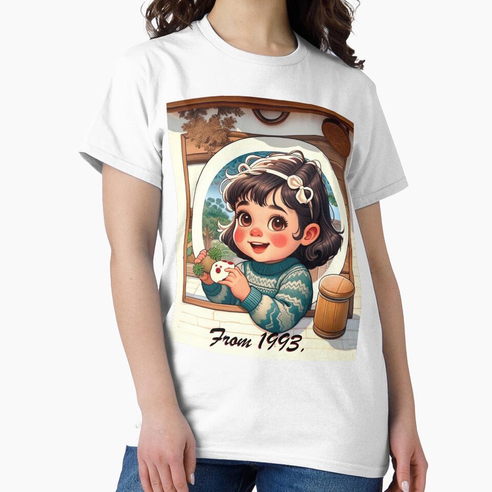 Retro Kawaii Girl Sticker – Cute Vintage Illustration (Image 2)
