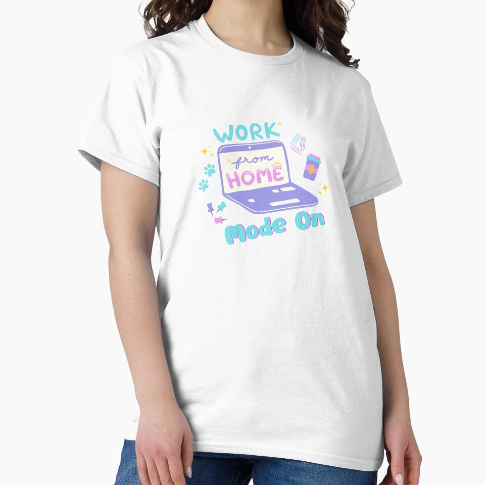 Work From Home Mode On | Home Office Outfit by starry-cosmos T-Shirts, Hoodie, Sweatshirt | BlankRebels.com (Image 2)