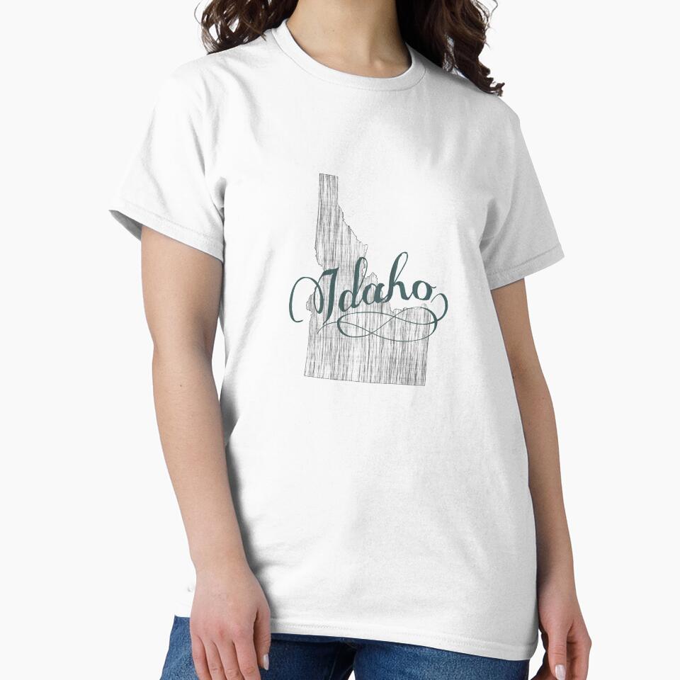 Idaho State Typography by surgedesigns T-Shirts, Hoodie, Sweatshirt | BlankRebels.com (Image 2)