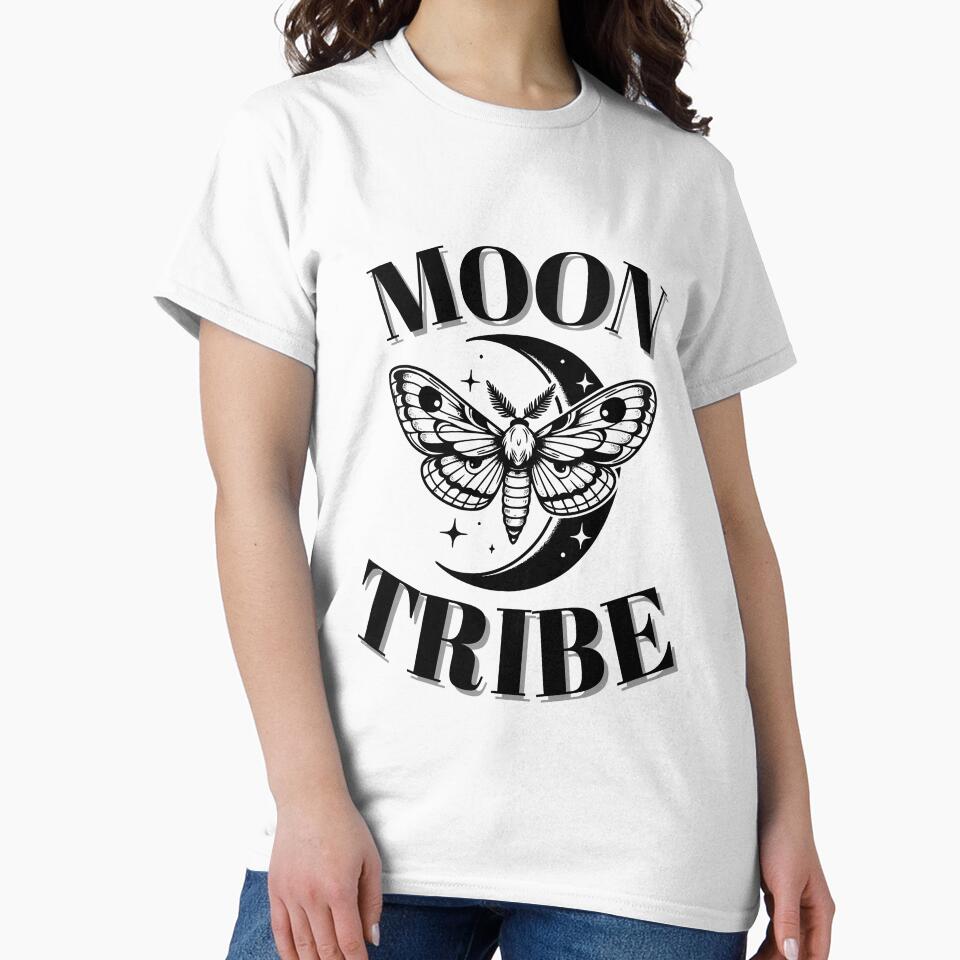 Moon Tribe Moth Art by AESTHETISCAPES T-Shirts, Hoodie, Sweatshirt | BlankRebels.com (Image 2)