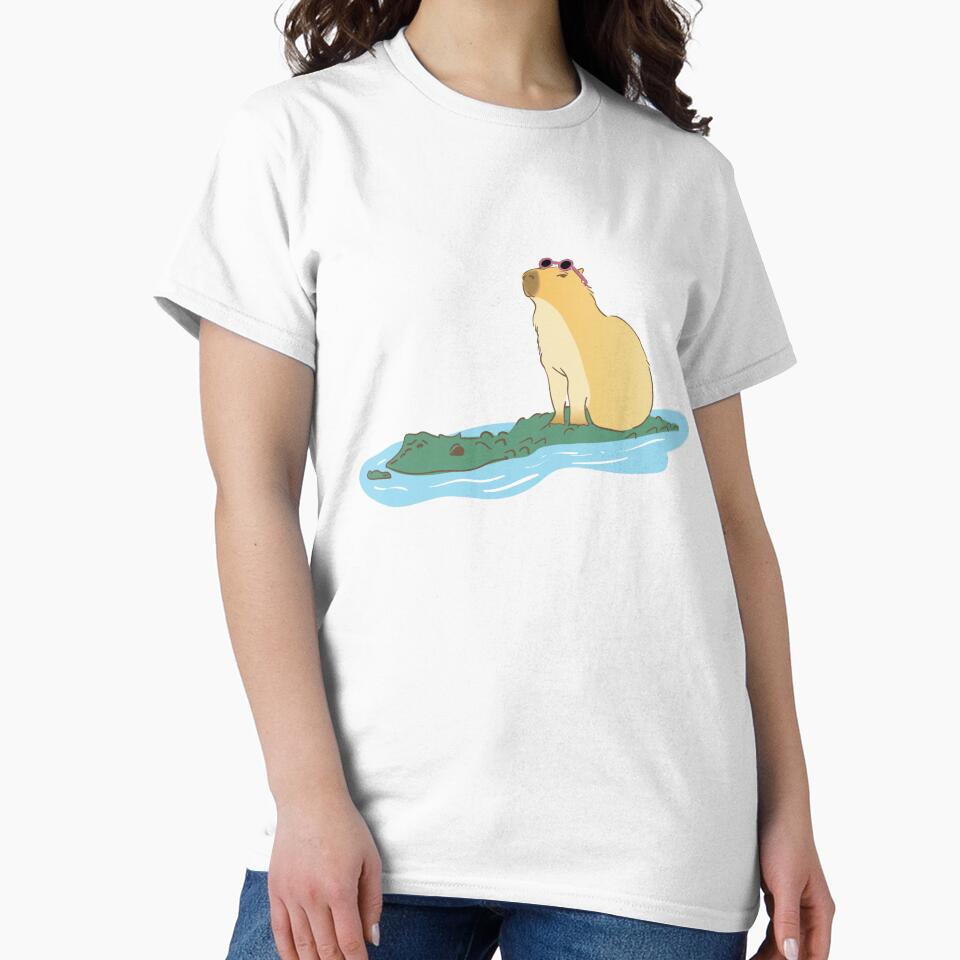 Capybara Royalty: Chillin’ on a Croc by MandarinaStudio T-Shirts, Hoodie, Sweatshirt | BlankRebels.com (Image 2)