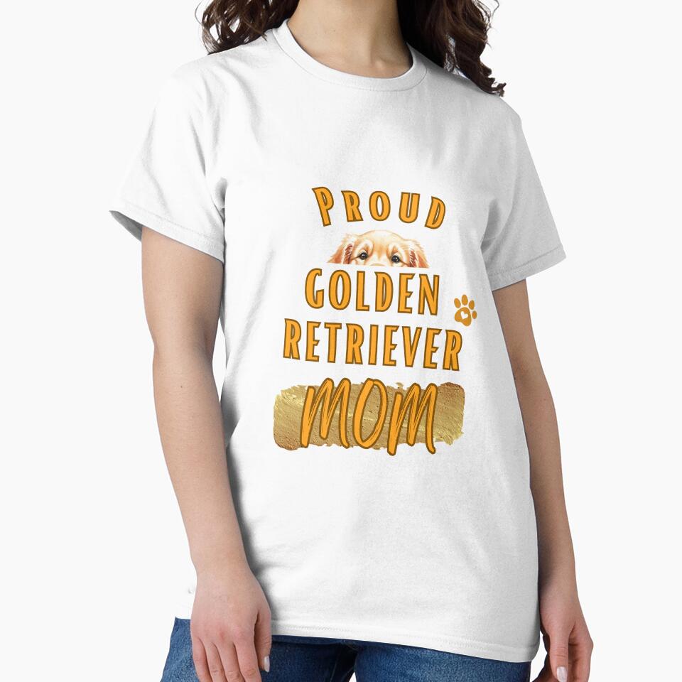 Proud Golden Retriever Mom Shirt| Dog Mom T-Shirt | Golden Retriever Gift | Dog Lover Tee | Cute Dog Mom... (Image 2)