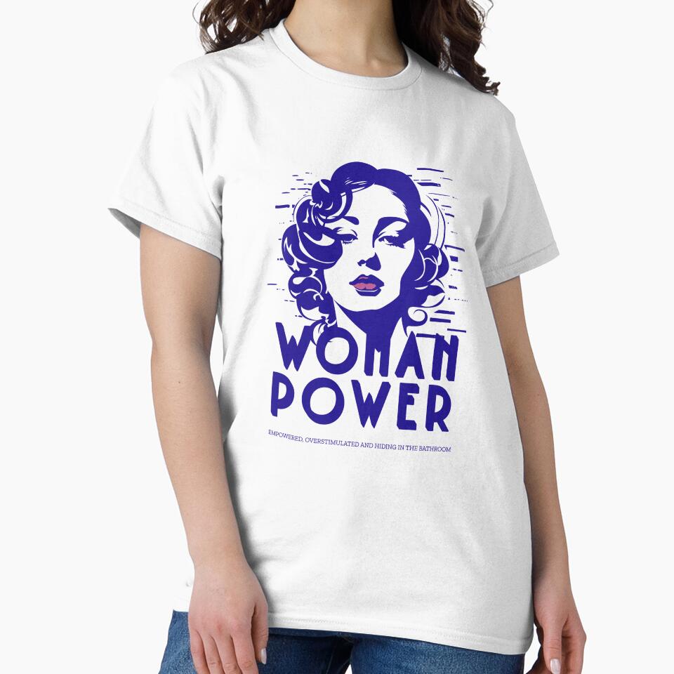 Bathroom Hideout Club – Woman Power in Overstimulation Mode by RealLifeMerchies T-Shirts, Hoodie, Sweatshirt (Image 2)