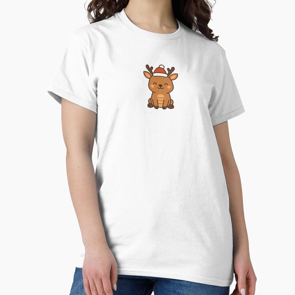 Christmas Kawaii Reindeer ⭐ Cute Cartoon Holiday Gift by ChillTofu T-Shirts, Hoodie, Sweatshirt | BlankRebels.com (Image 2)