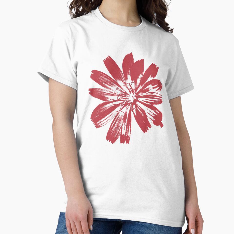 Red Flower | Minimalist Botanical Art by AkaiRoom T-Shirts, Hoodie, Sweatshirt | BlankRebels.com (Image 2)