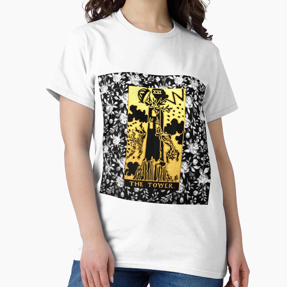Floral Tarot Print - The Tower by Annalee Beer T-Shirts, Hoodie, Sweatshirt | BlankRebels.com (Image 2)