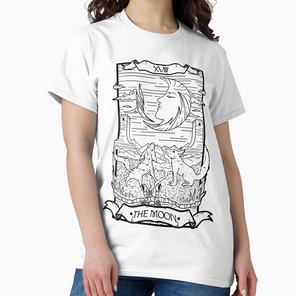 Tarot Card The Moon by Fabian Manser T-Shirts, Hoodie, Sweatshirt | BlankRebels.com (Image 2)