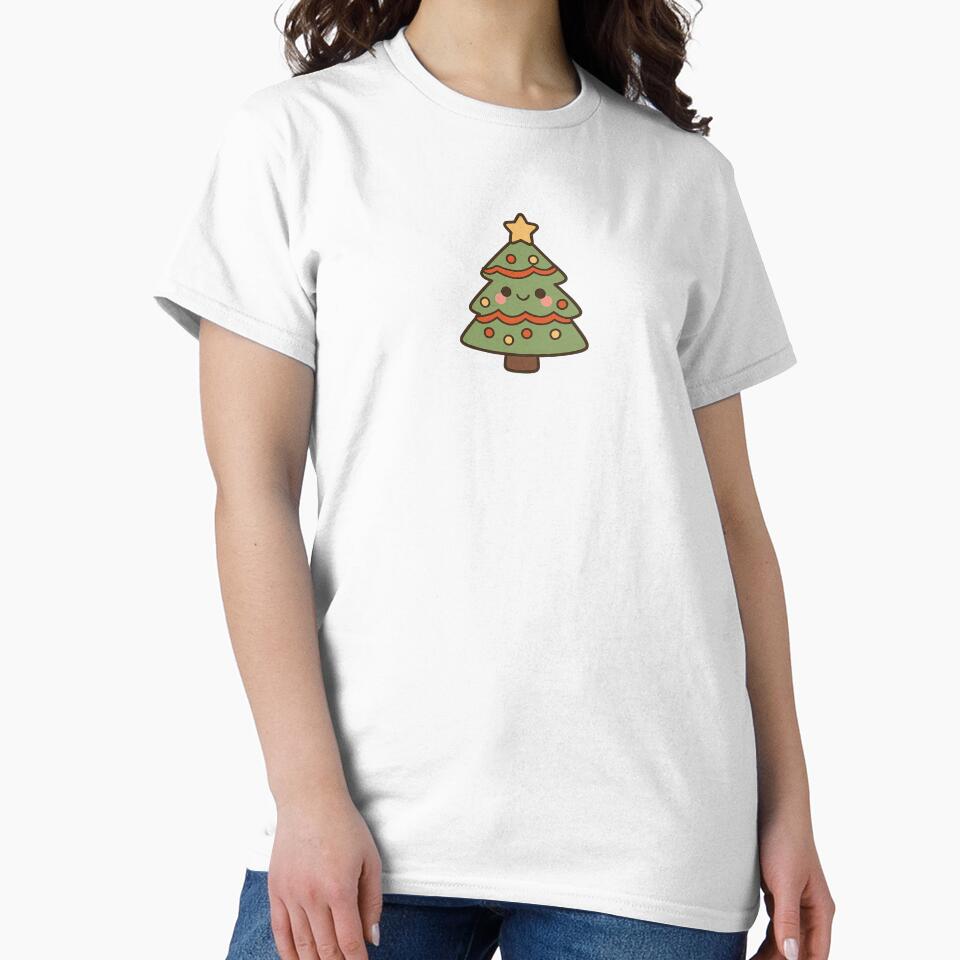 Christmas Kawaii Tree ⭐ Cute Cartoon Holiday Gift by ChillTofu T-Shirts, Hoodie, Sweatshirt | BlankRebels.com (Image 2)