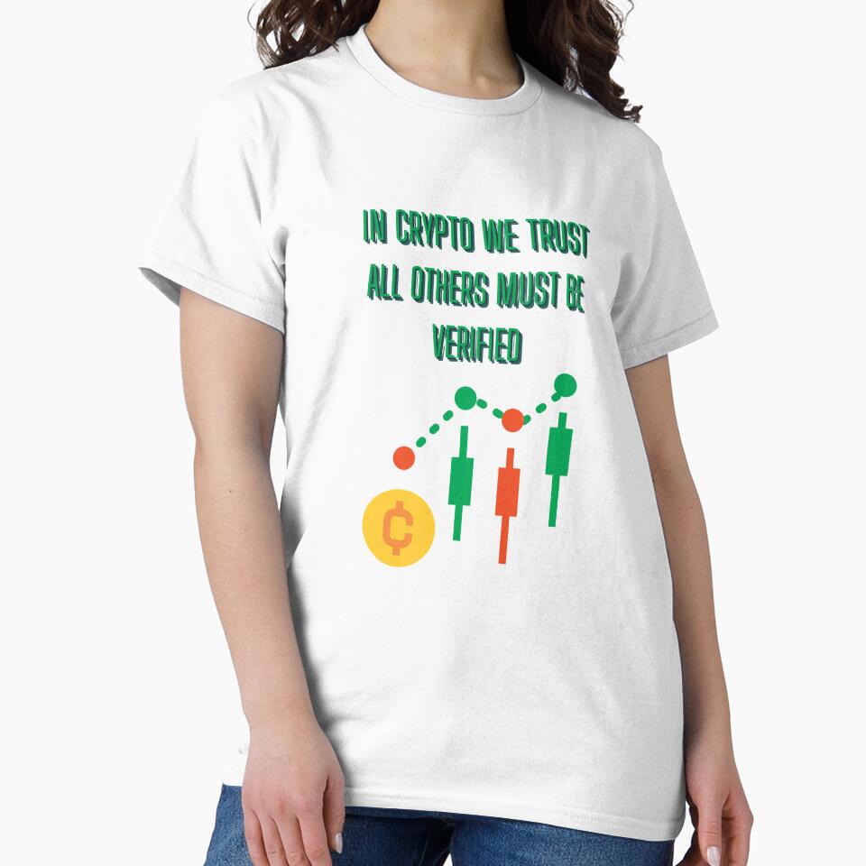 In Crypto We Trust Bold Typography Design | Sarcastic Bitcoin Investor Gift | Blockchain & Trading Apparel by... (Image 2)