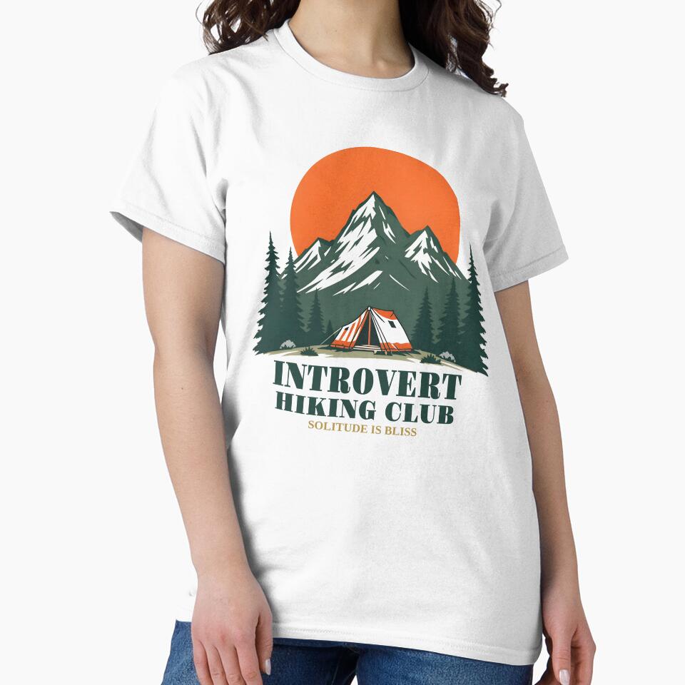Introvert Hiking Club  – Funny Vintage Nature by BrushRushX T-Shirts, Hoodie, Sweatshirt | BlankRebels.com (Image 2)