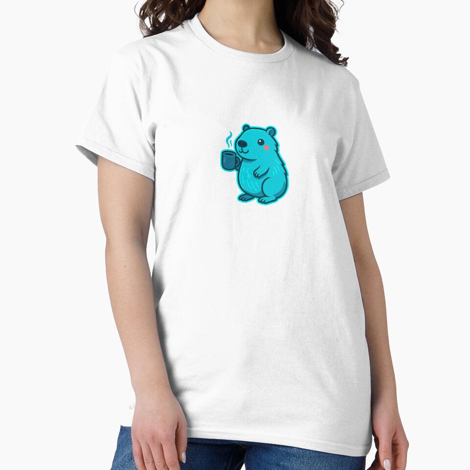 Coffee Capybara – Cute Cozy Morning Vibes by CyberCharm T-Shirts, Hoodie, Sweatshirt | BlankRebels.com (Image 2)
