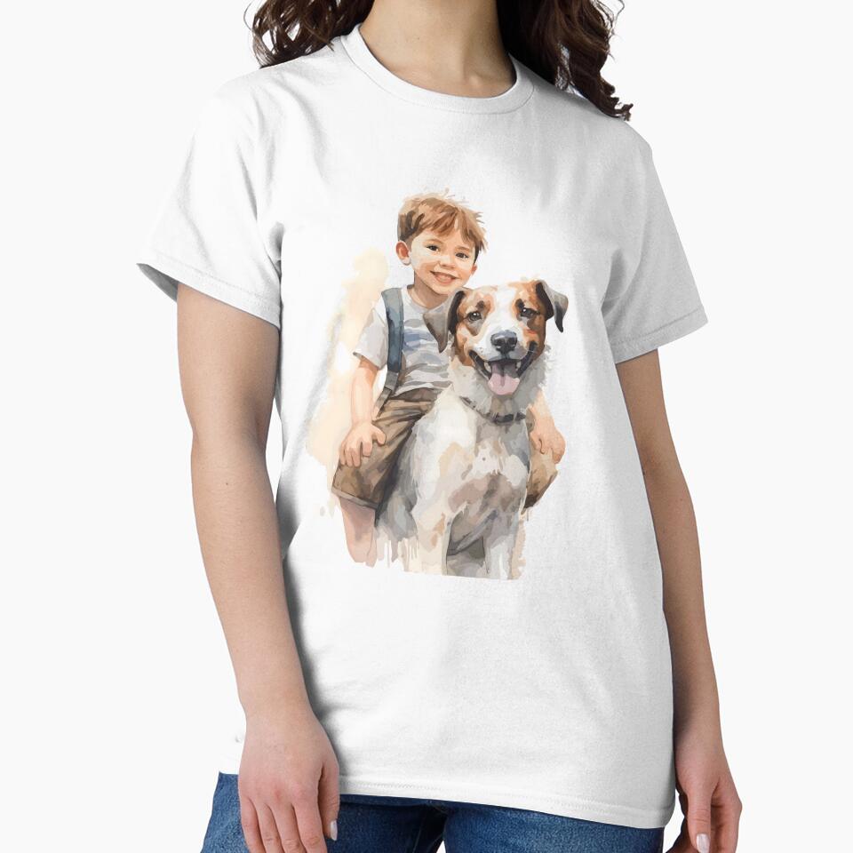 watercolor funny dog pack, dog, kid by R-RHAPSODY T-Shirts, Hoodie, Sweatshirt | BlankRebels.com (Image 2)
