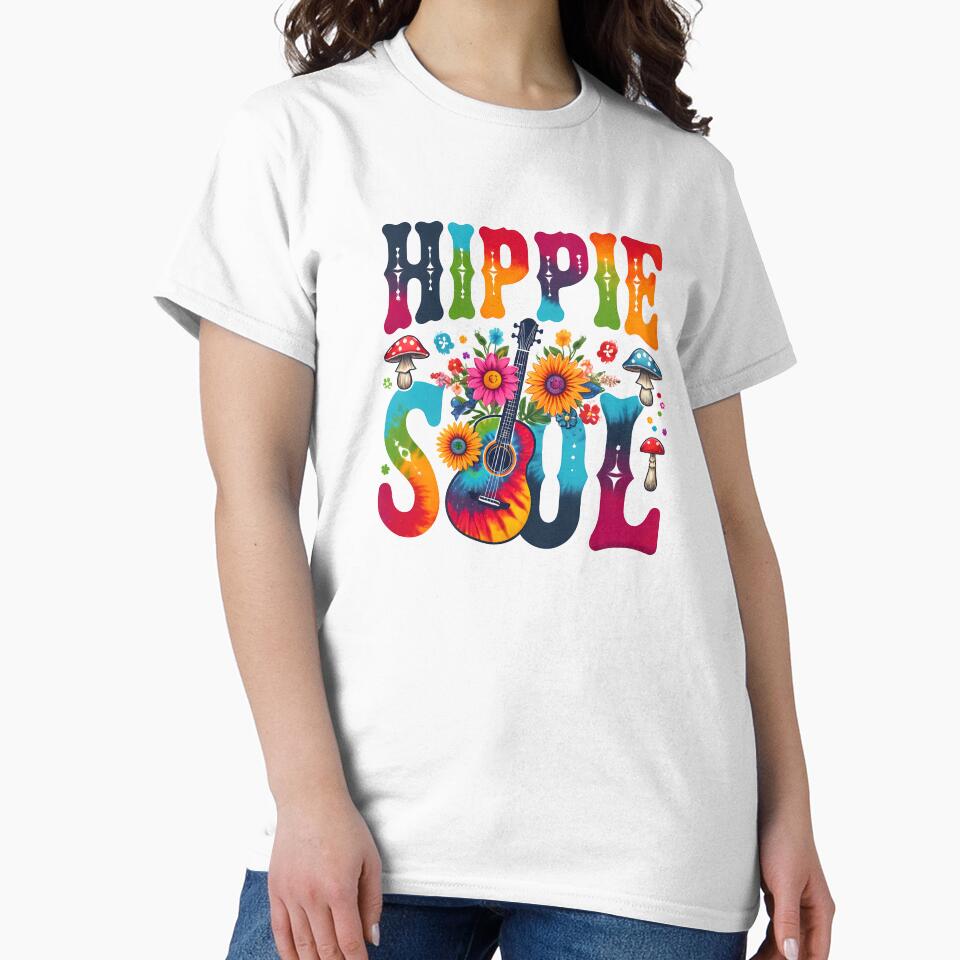 Hippie Soul Boho Guitar Flower Power by Cheeky Drops