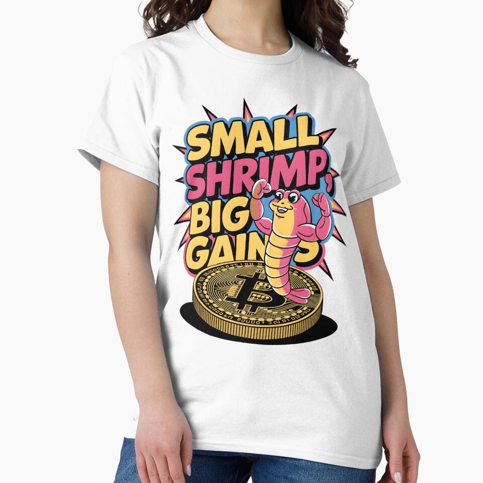 Small Shrimp Big Gains by Wegetees T-Shirts, Hoodie, Sweatshirt | BlankRebels.com (Image 2)