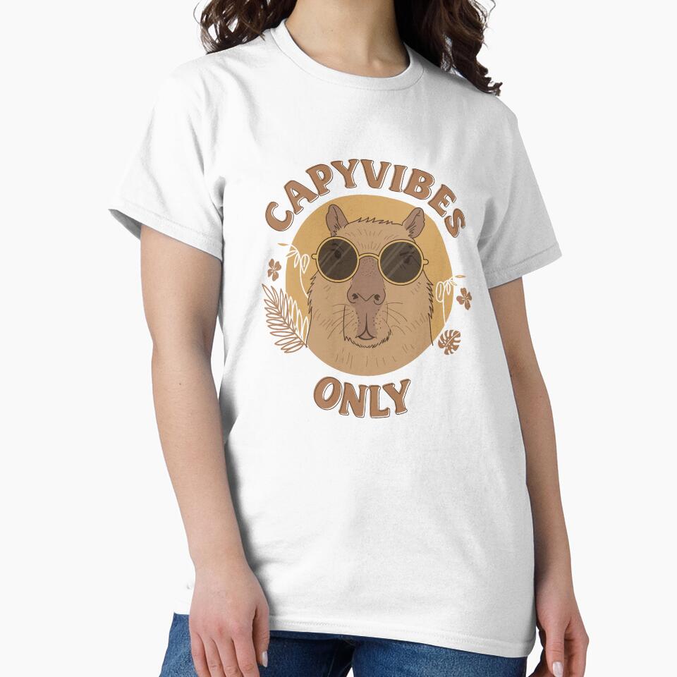 Capyvibes Only, Cool Capybara Design by NovaFlair-Co T-Shirts, Hoodie, Sweatshirt | BlankRebels.com (Image 2)