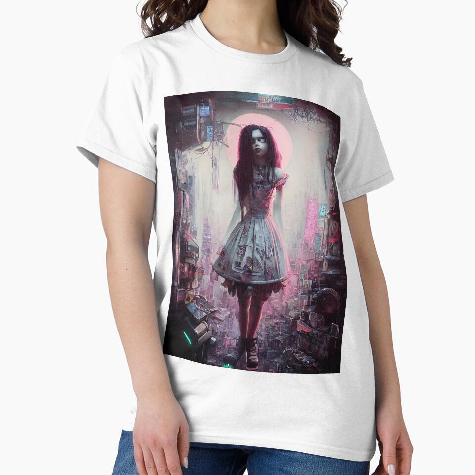 Cyberpunk Lady Style Gothic in Tokyo City Board Art Prints by PantatKiller