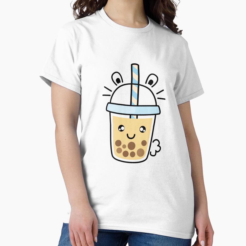 Kawaii Bubble Tea Lover Cute Smiling Boba Milk Tea by 74ninetees T-Shirts, Hoodie, Sweatshirt | BlankRebels.com (Image 2)